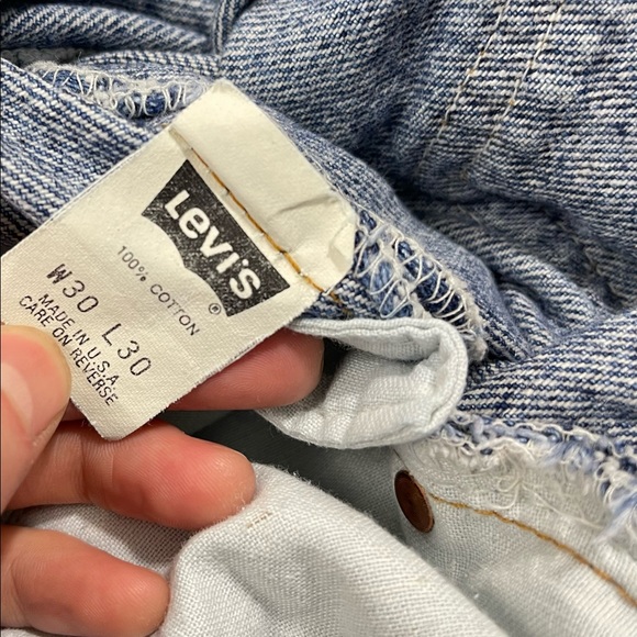 Vintage Levi’s 550 High Rise Tapered Jeans Made in USA Stonewashed Acid Wash - Picture 7 of 17